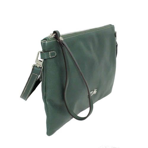 bolso bandolera mujer piel lisa cartera de mano verde