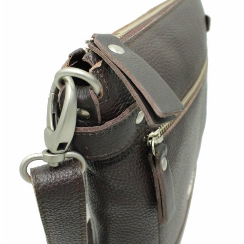 Bolso Bandolera Pequeño de Piel Granulada para Hombre - Imagen 3