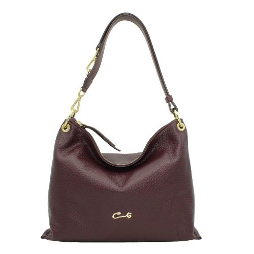 Bolso Hobo Asa con Dos Posiciones - Burdeos