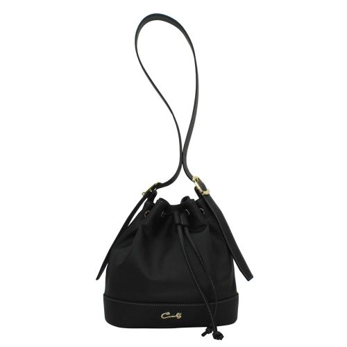 Bolso Bombonera en Piel Lisa - Negro