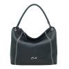 Bolso Hobo con Costuras Zigzag
