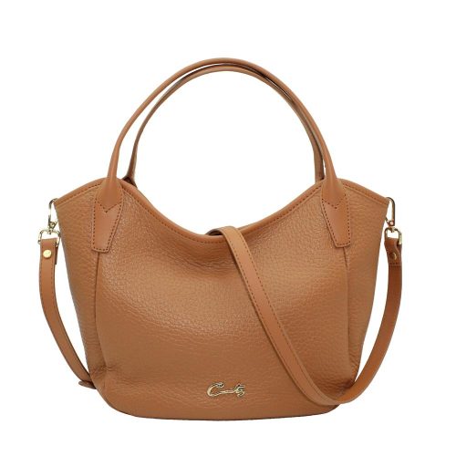 Bolso en Piel Burbuja con Dos Asas de Mano - Cuero