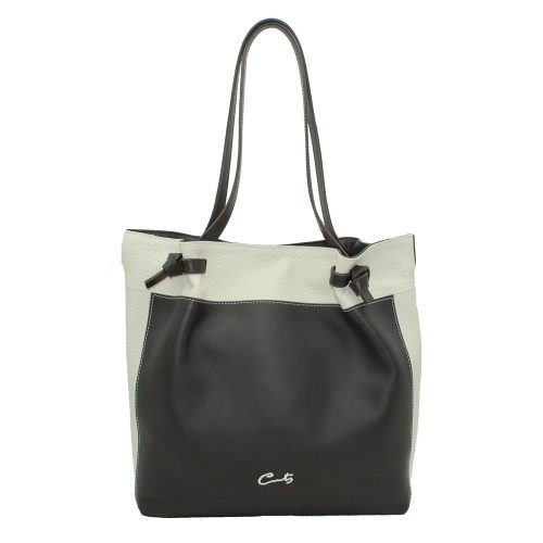 Bolso Shopping en Piel Burbuja Combi