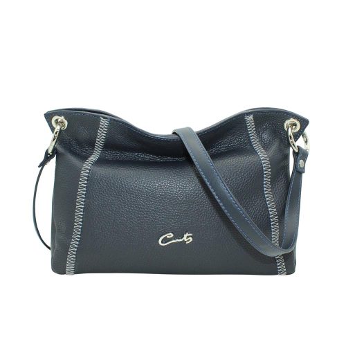 Bolso Bandolera con Costuras Zigzag