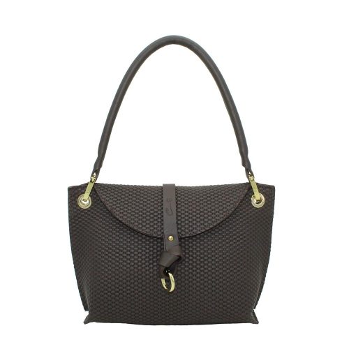 Bolso Mano Trenzado - Marrón