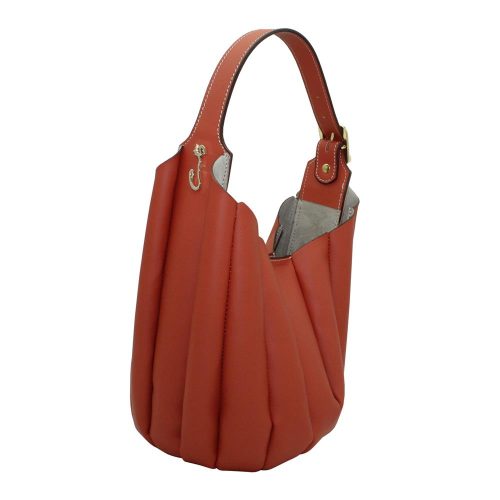 Alternative view of Bolso Mano Piel Pliegues