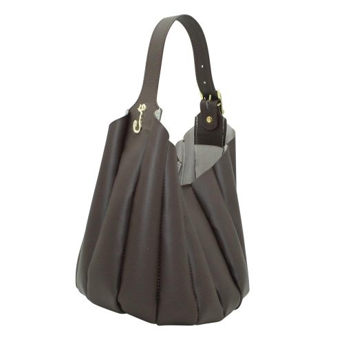 Alternative view of Bolso Mano Piel Pliegues