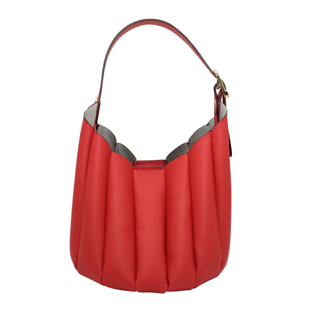 Bolso Mano Piel Pliegues