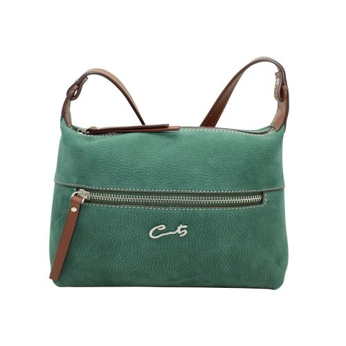 Bolso de Bandolera en Piel Nobuk Combinado