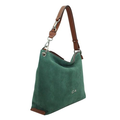 Alternative view of Bolso Hobo en Piel Nobuk Combinado