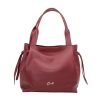 Bolso Tote de Dos Asas con Tiras de Piel